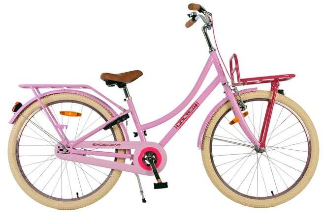 Volare | Meisjes Kinderfiets Excellent, 24 inch, Roze