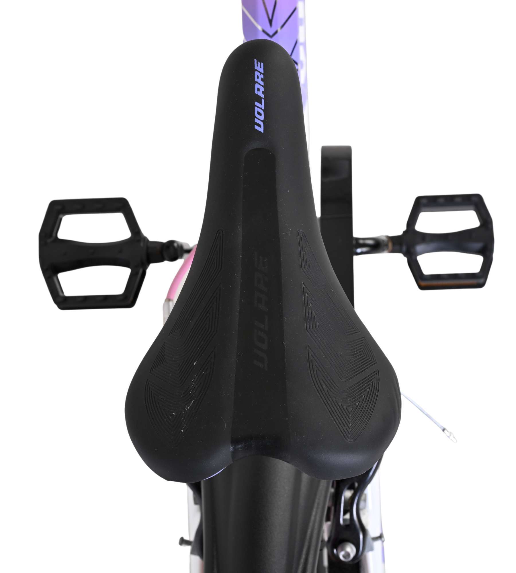 Volare | Meisjes Kinderfiets Lily, 16 inch, Wit Roze Paars, Twee Handremmen - Afbeelding 4