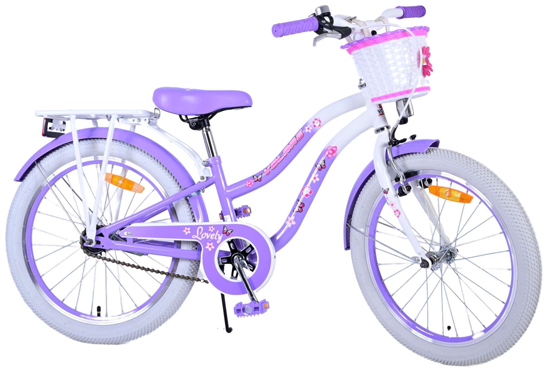 Volare | Meisjes Kinderfiets Lovely, 20 inch, Paars - Afbeelding 3
