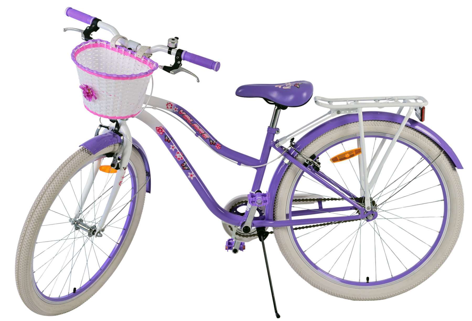 Volare | Meisjes Kinderfiets Lovely, 26 inch, Paars, Twee handremmen - Afbeelding 8