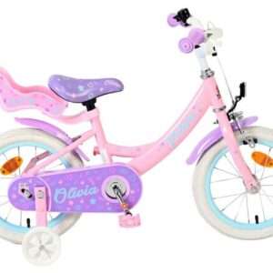 Volare | Meisjes Kinderfiets Olivia, 14 inch, Roze