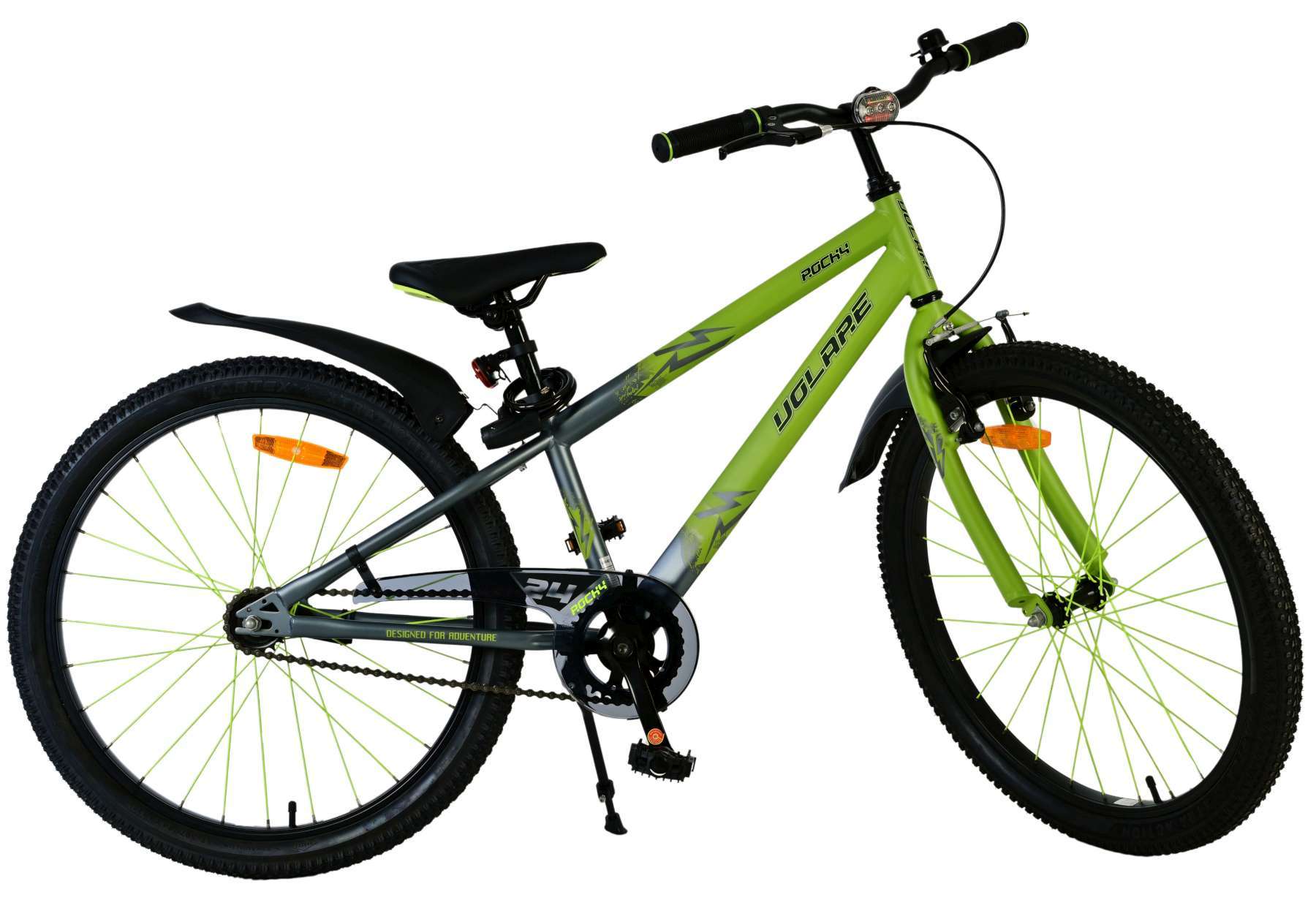 Volare | Jongens Kinderfiets Rocky, 24 inch, Groen - Afbeelding 10