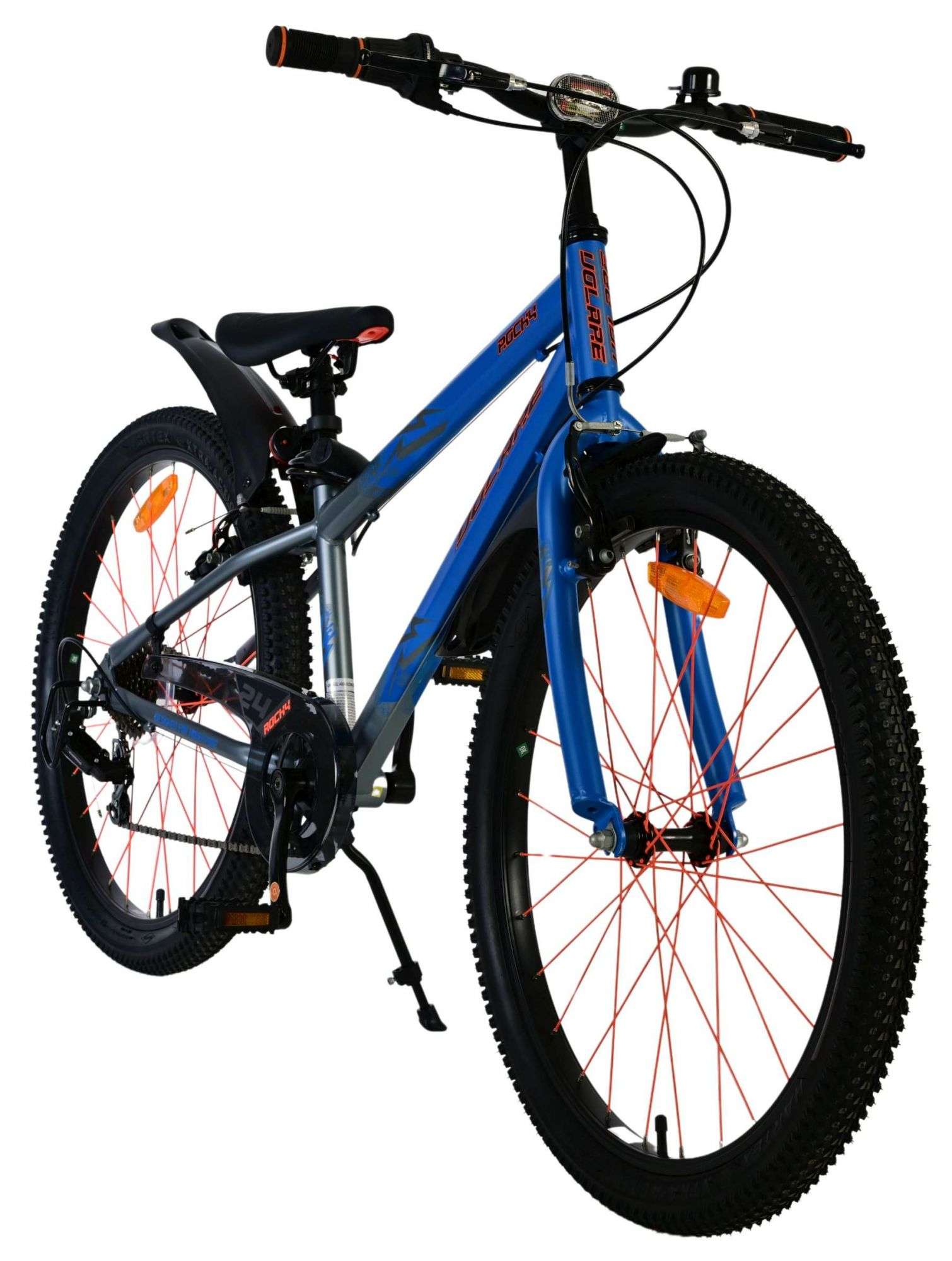 Volare | Jongens Kinderfiets Rocky, 24 inch, Blauw, 7 speed - Afbeelding 7