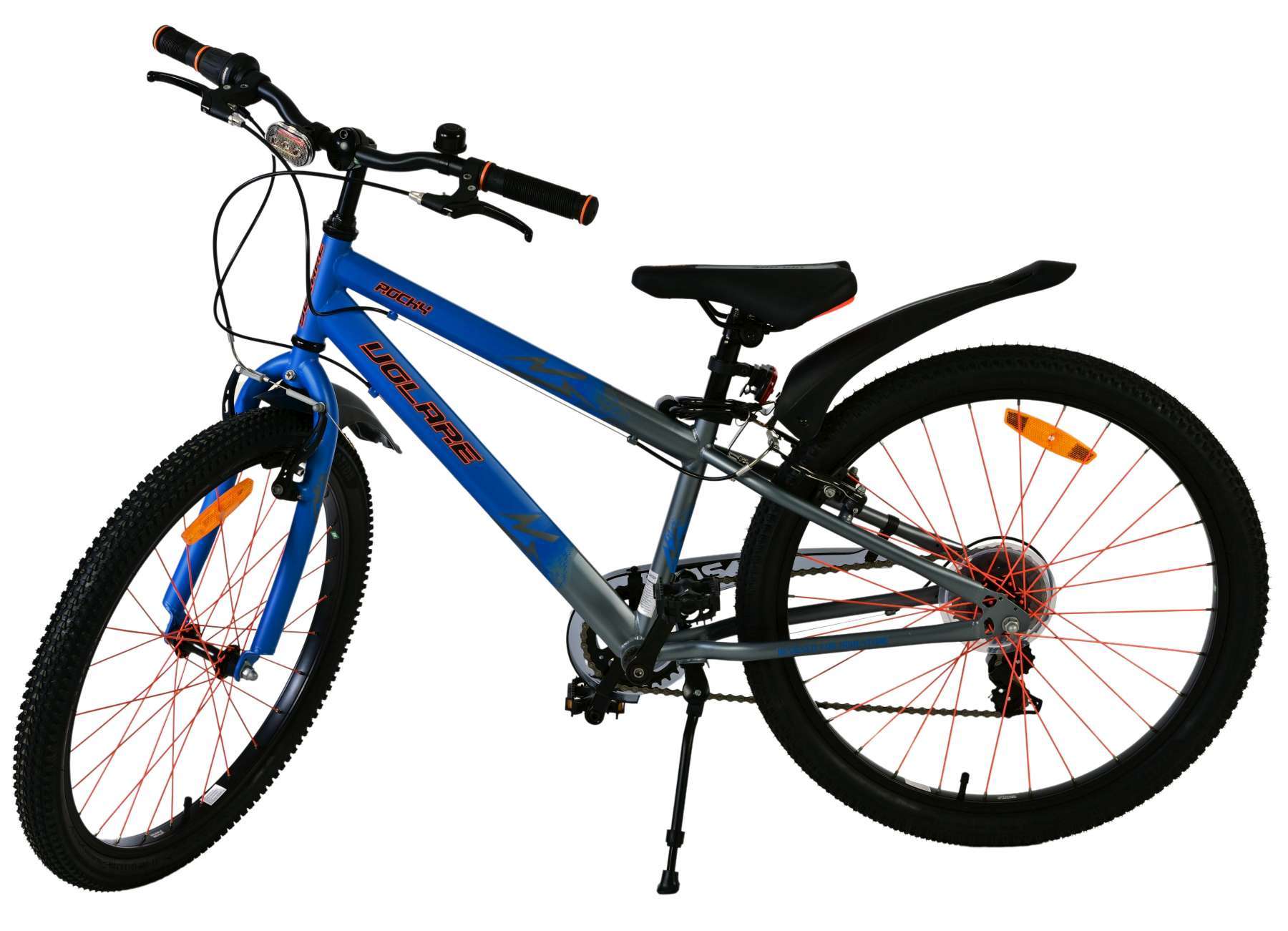 Volare | Jongens Kinderfiets Rocky, 24 inch, Blauw, 7 speed - Afbeelding 4