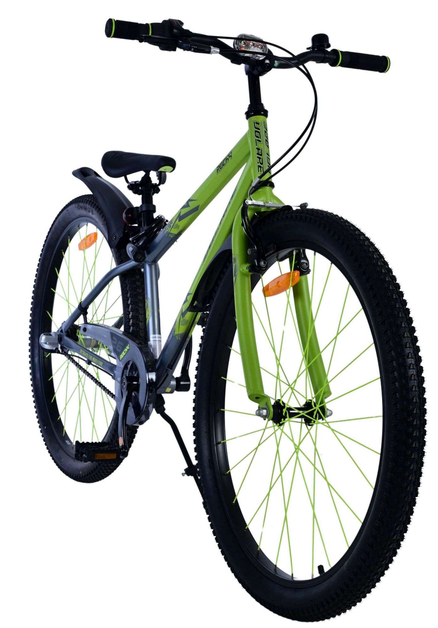 Volare | Jongens Kinderfiets Rocky, 26 inch, Groen, Shimano 3 versnellingen - Afbeelding 6