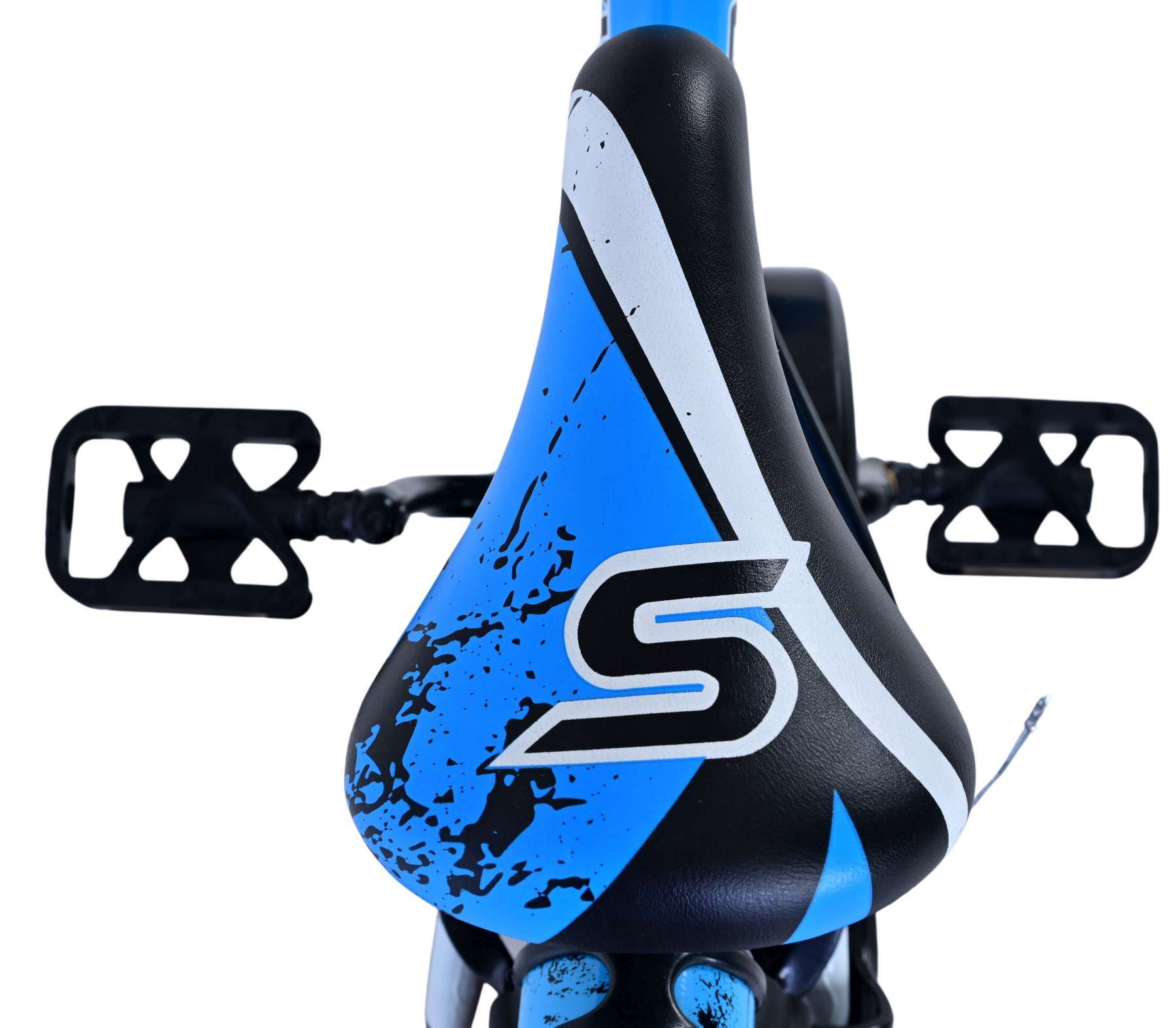 Volare | Jongens Kinderfiets Sportivo, 12 inch, Blauw Zwart, Twee Handremmen - Afbeelding 4