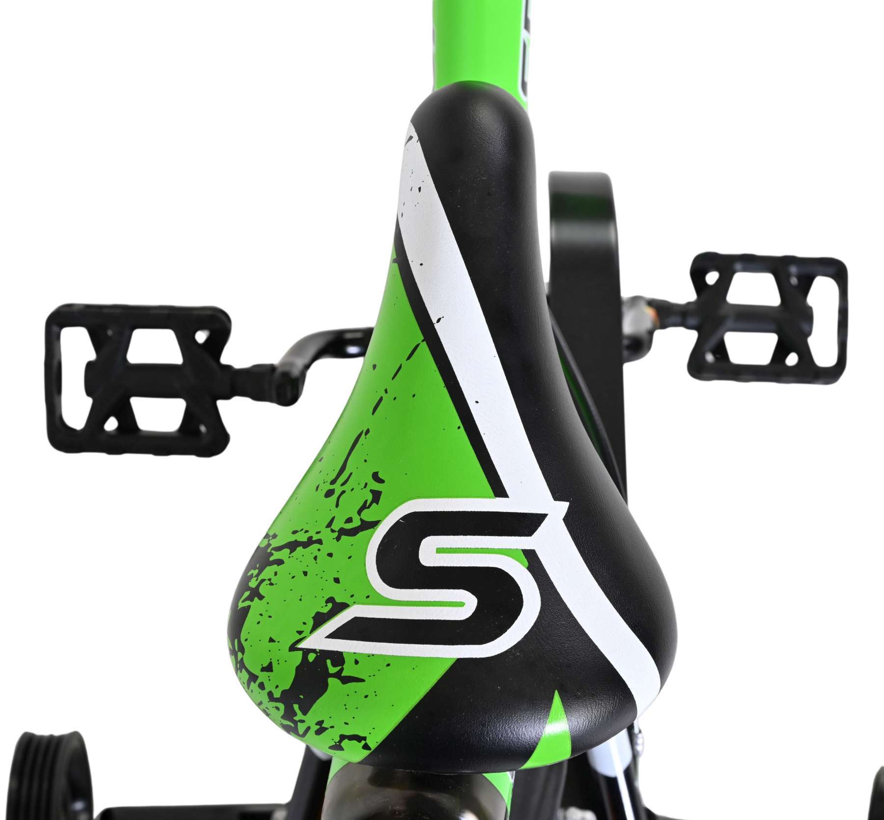 Volare | Jongens Kinderfiets Sportivo, 14 inch, Groen Zwart, Twee Handremmen - Afbeelding 4