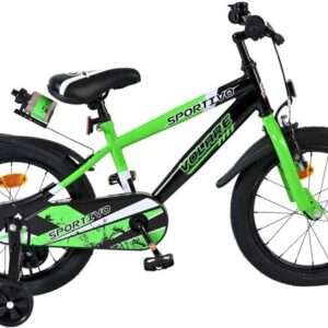 Volare | Jongens Kinderfiets Sportivo, 16 inch, Groen Zwart