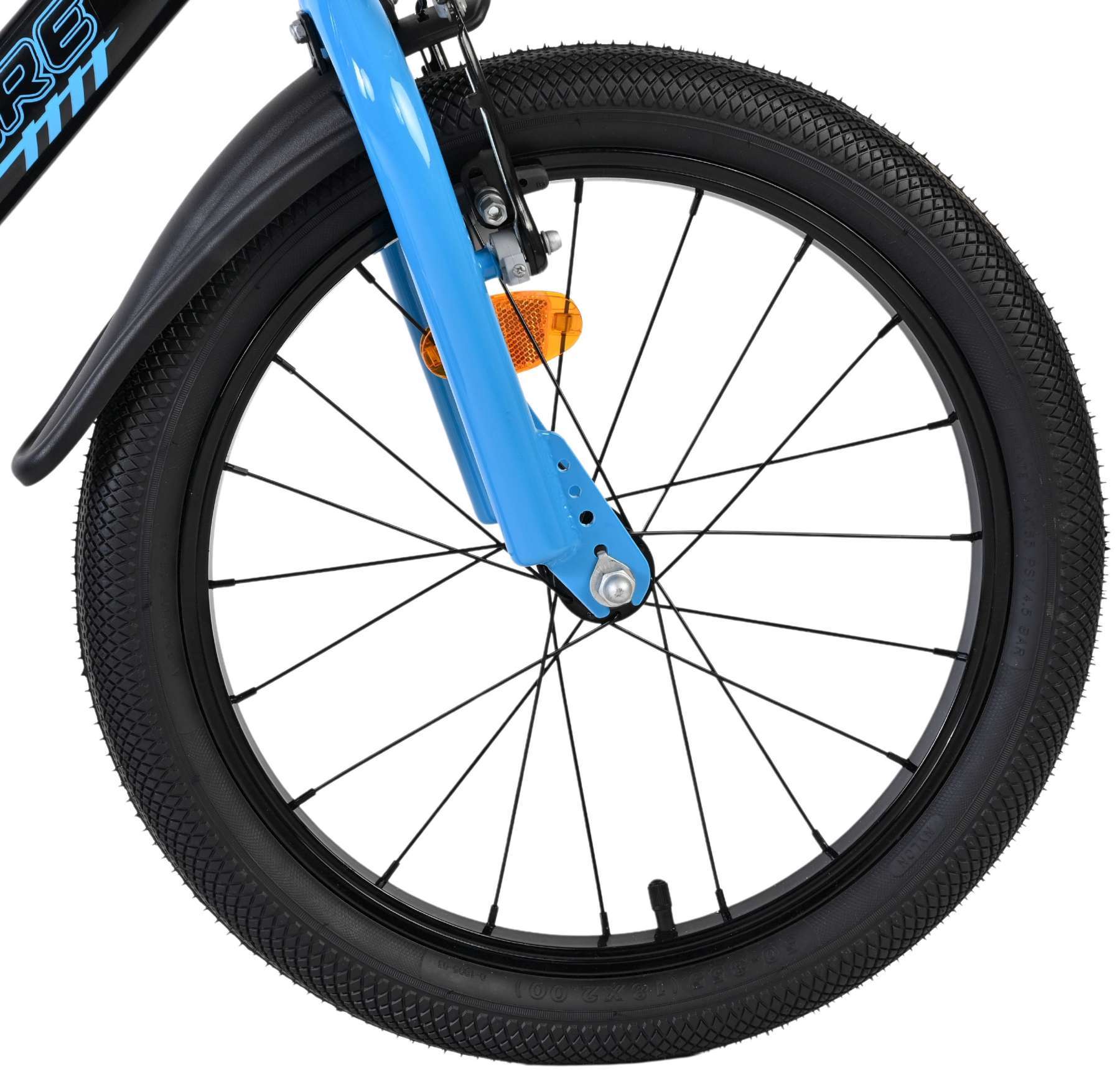 Volare | Jongens Kinderfiets Sportivo, 18 inch, Blauw Zwart, Twee Handremmen - Afbeelding 3