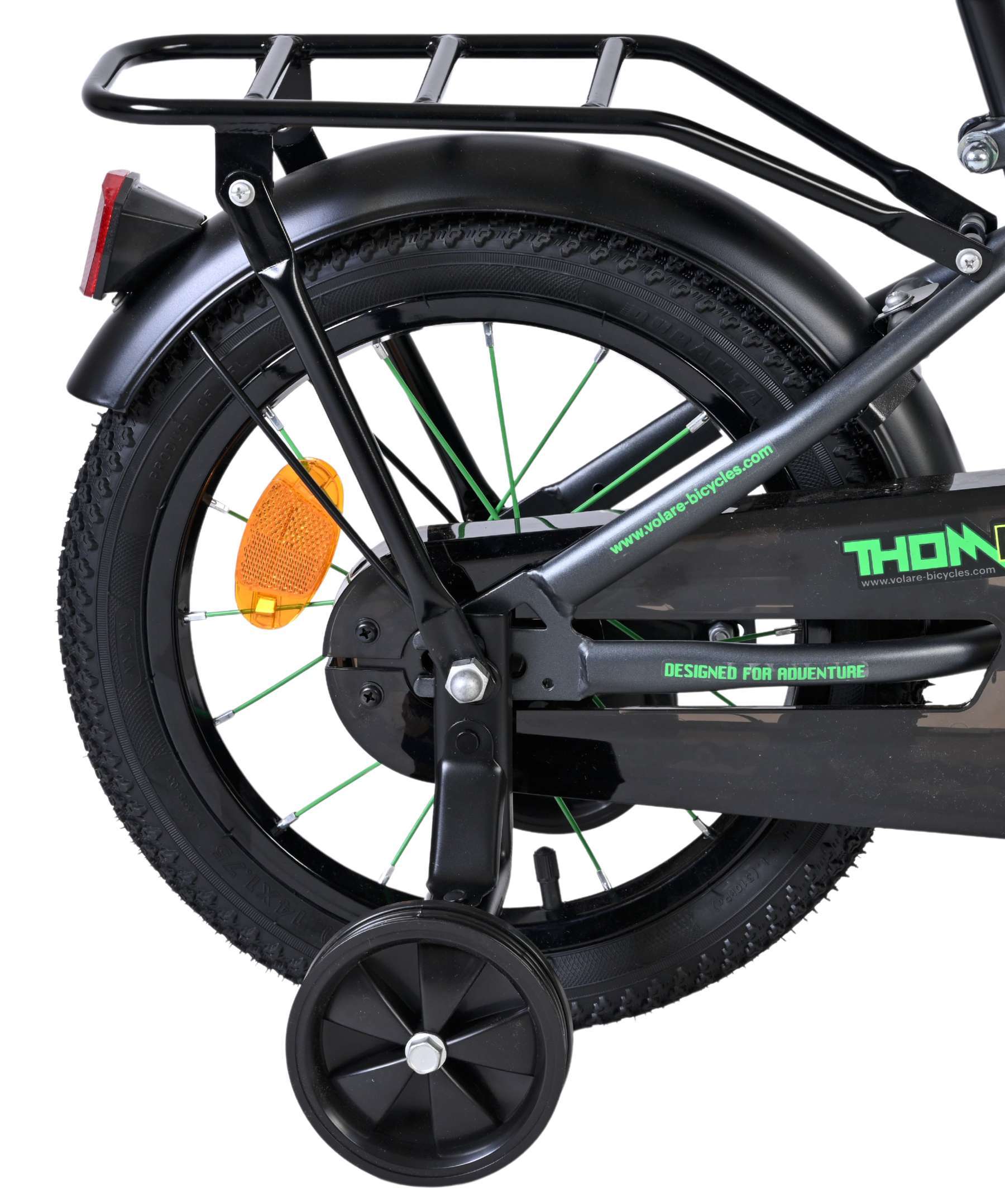 Volare | Jongens Kinderfiets Thombike, 14 inch, Groen/Grijs - Afbeelding 2