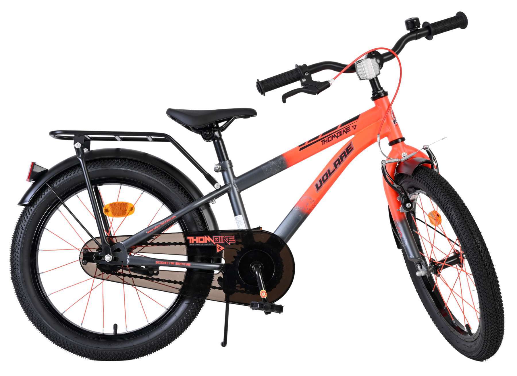 Volare | Jongens Kinderfiets Thombike, 18 inch, Oranje Grijs - Afbeelding 10