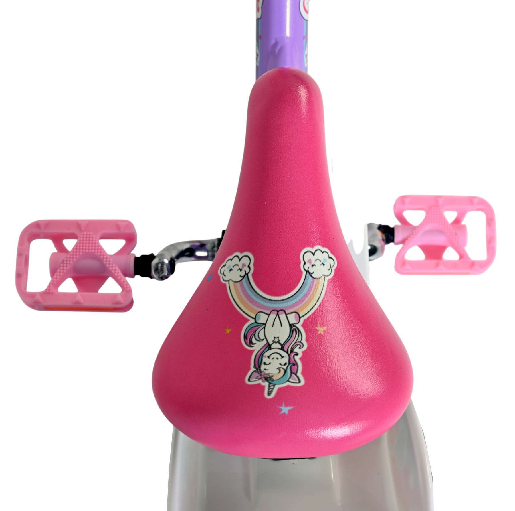 Volare | Meisjes Kinderfiets Unicorn, 12 inch, Paars - Afbeelding 4