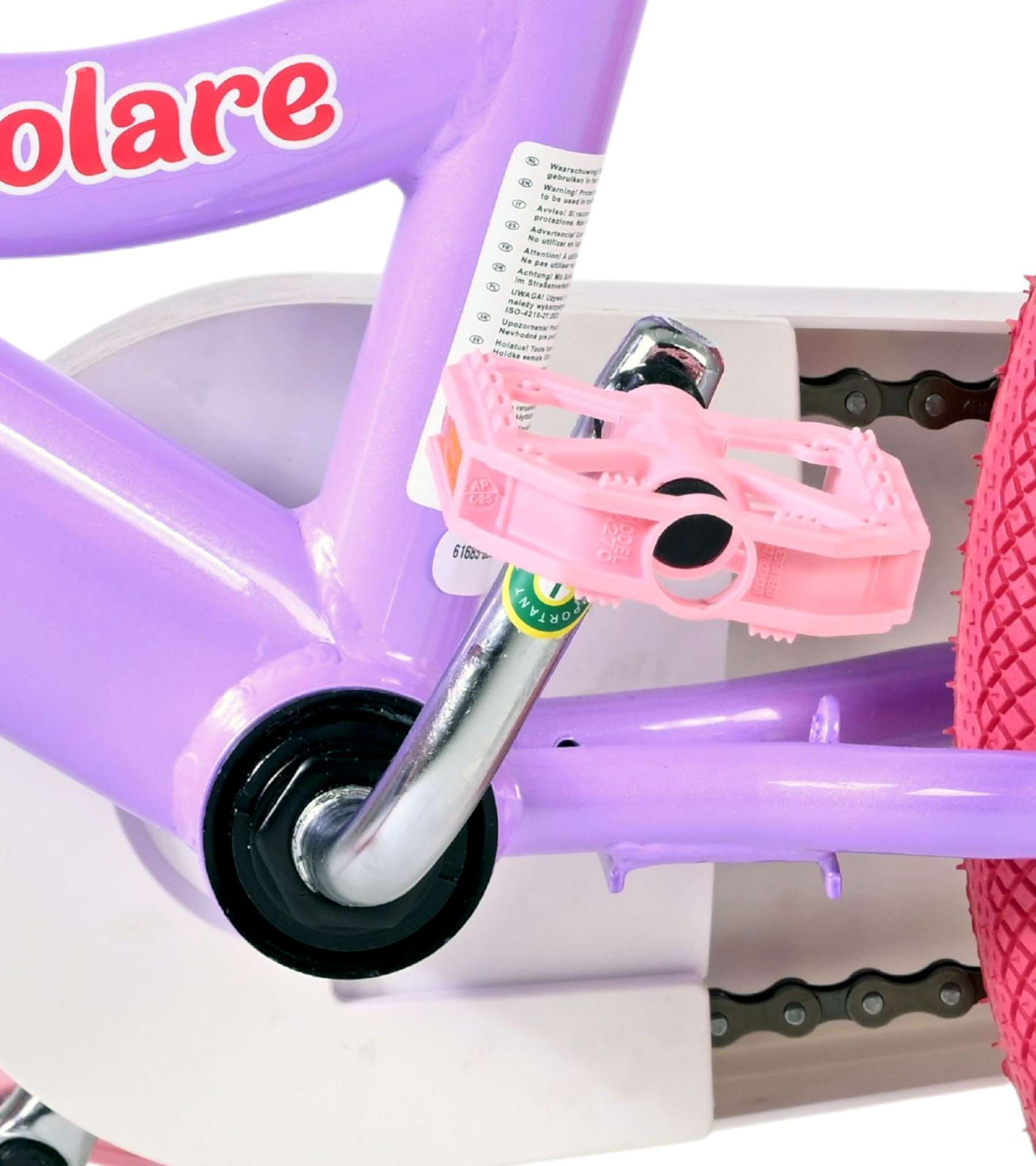 Volare | Meisjes Kinderfiets Unicorn, 16 inch, Paars - Afbeelding 9
