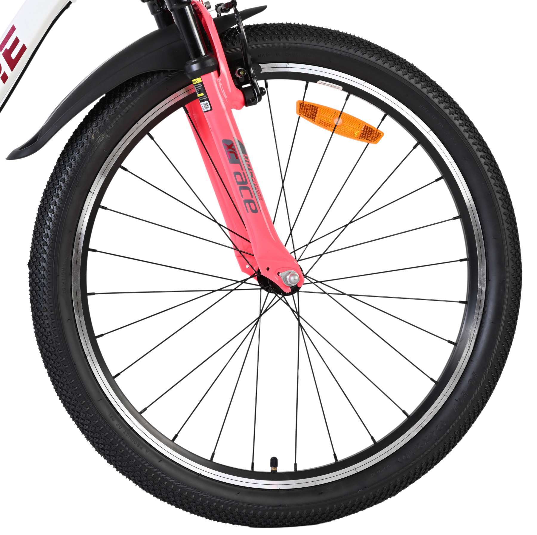 Volare XC Race Kinderfiets - 24 inch - Nexus 3 - Wit/Roze - Afbeelding 3