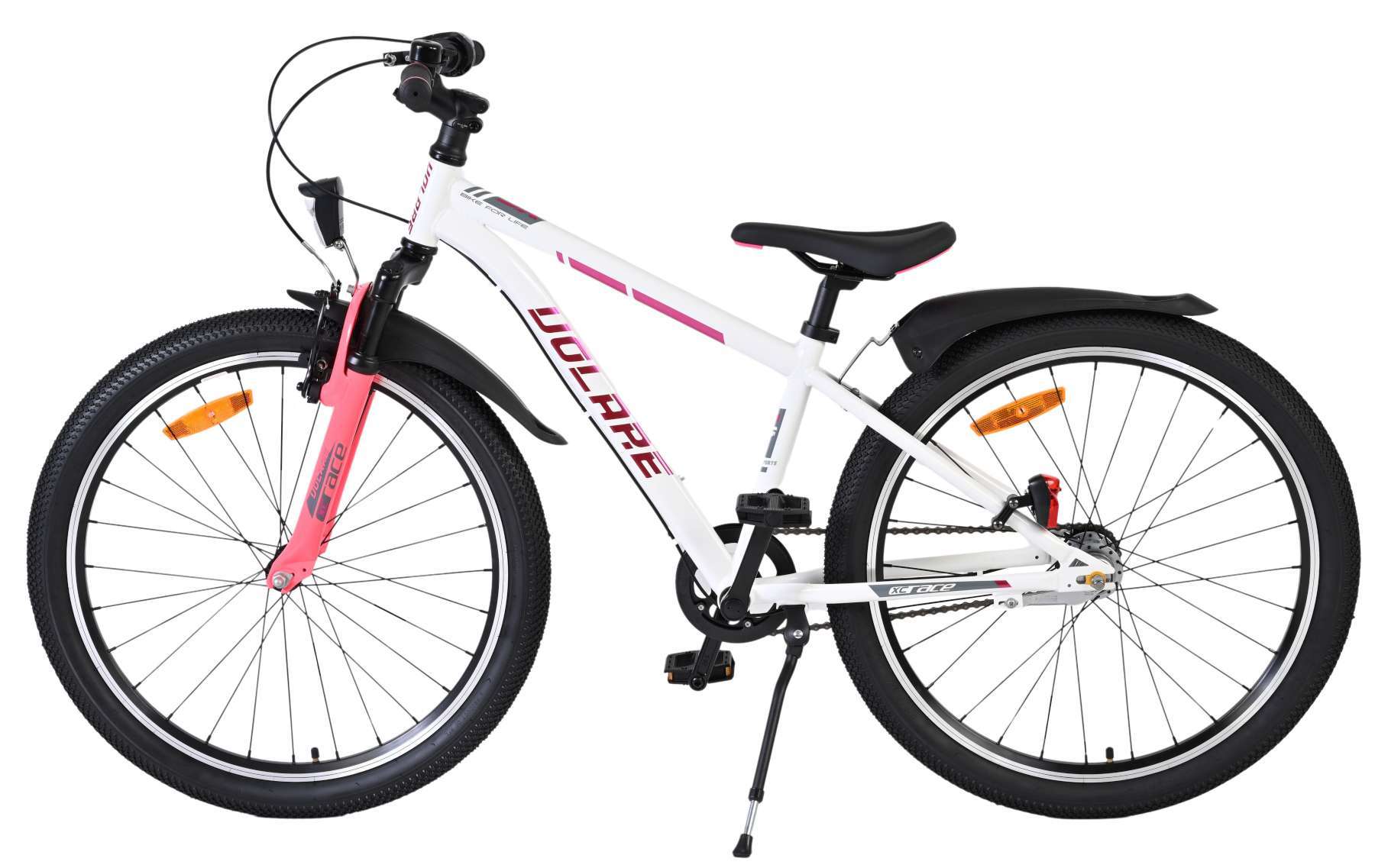 Volare XC Race Kinderfiets - 24 inch - Nexus 3 - Wit/Roze - Afbeelding 8