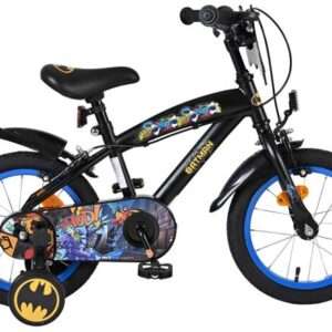 Warner Bros | Batman Jongens Kinderfiets, 14 inch, Zwart, Twee handremmen