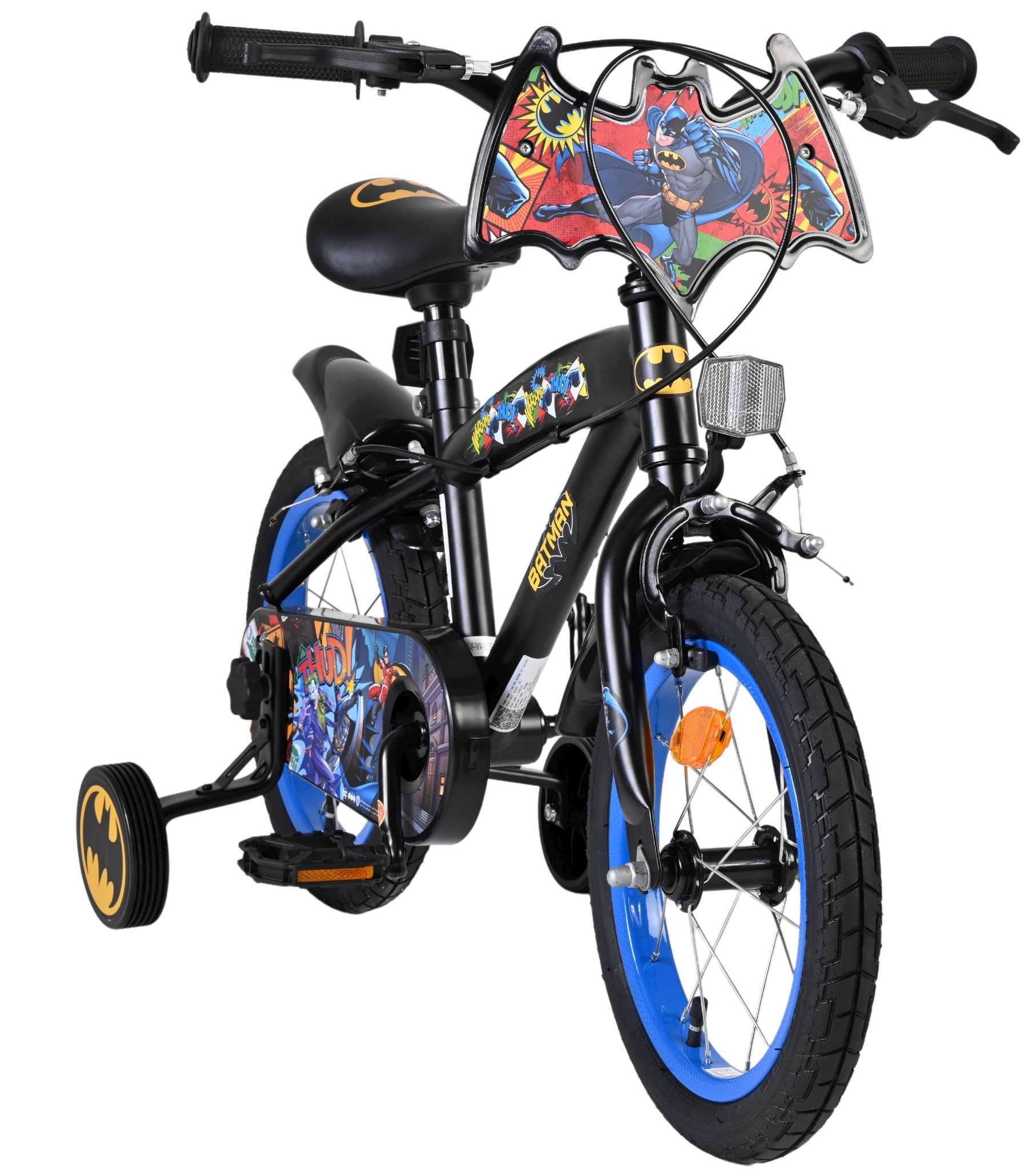 Warner Bros | Batman Jongens Kinderfiets, 14 inch, Zwart, Twee handremmen - Afbeelding 4