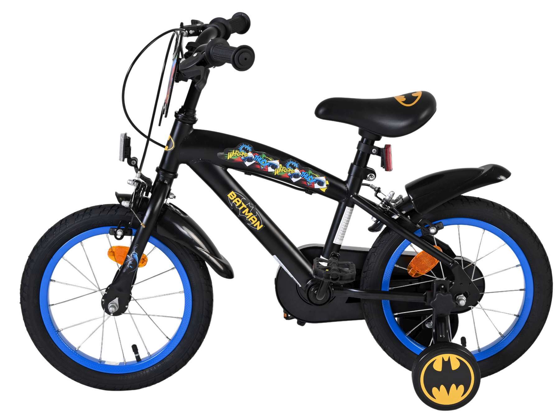 Warner Bros | Batman Jongens Kinderfiets, 14 inch, Zwart, Twee handremmen - Afbeelding 6