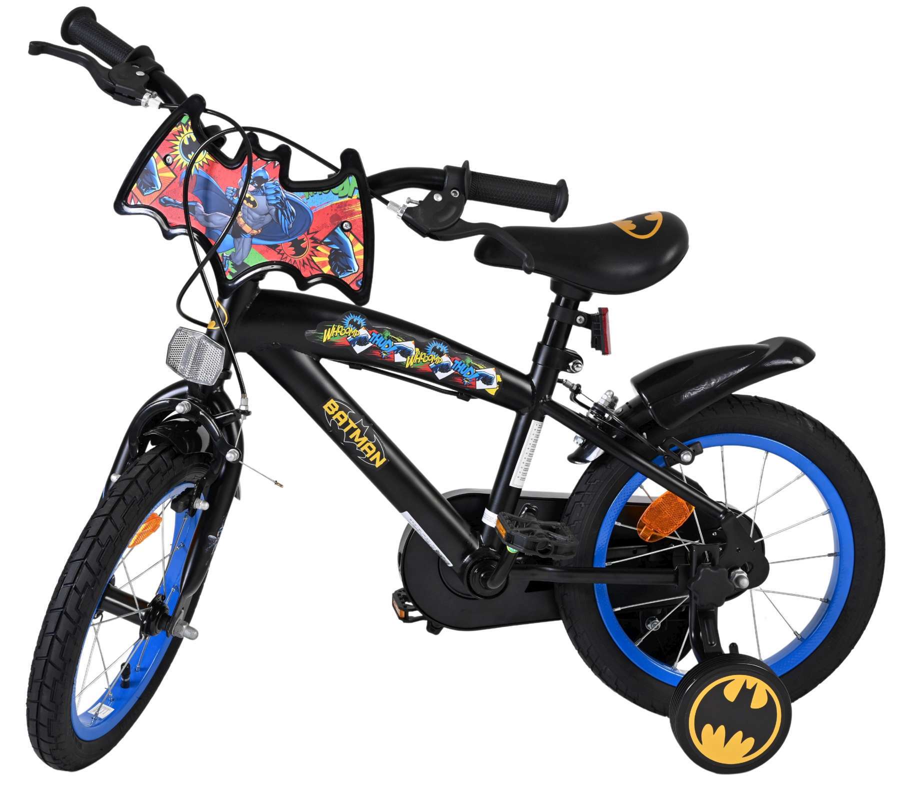Warner Bros | Batman Jongens Kinderfiets, 14 inch, Zwart, Twee handremmen - Afbeelding 7