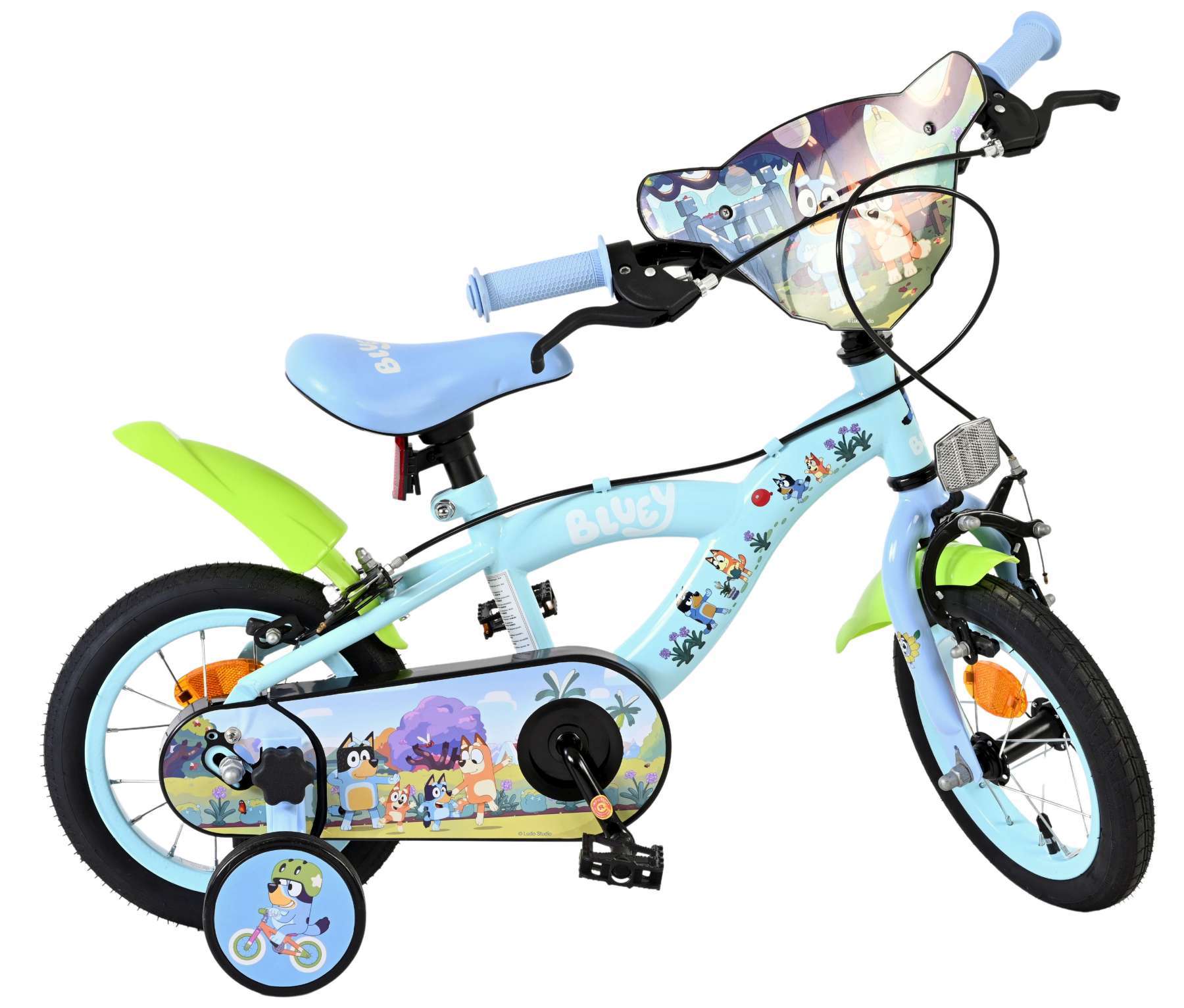 BBC Studios | Kinderfiets Unisex Bluey, 12 inch, Lichtblauw, Twee handremmen - Afbeelding 9