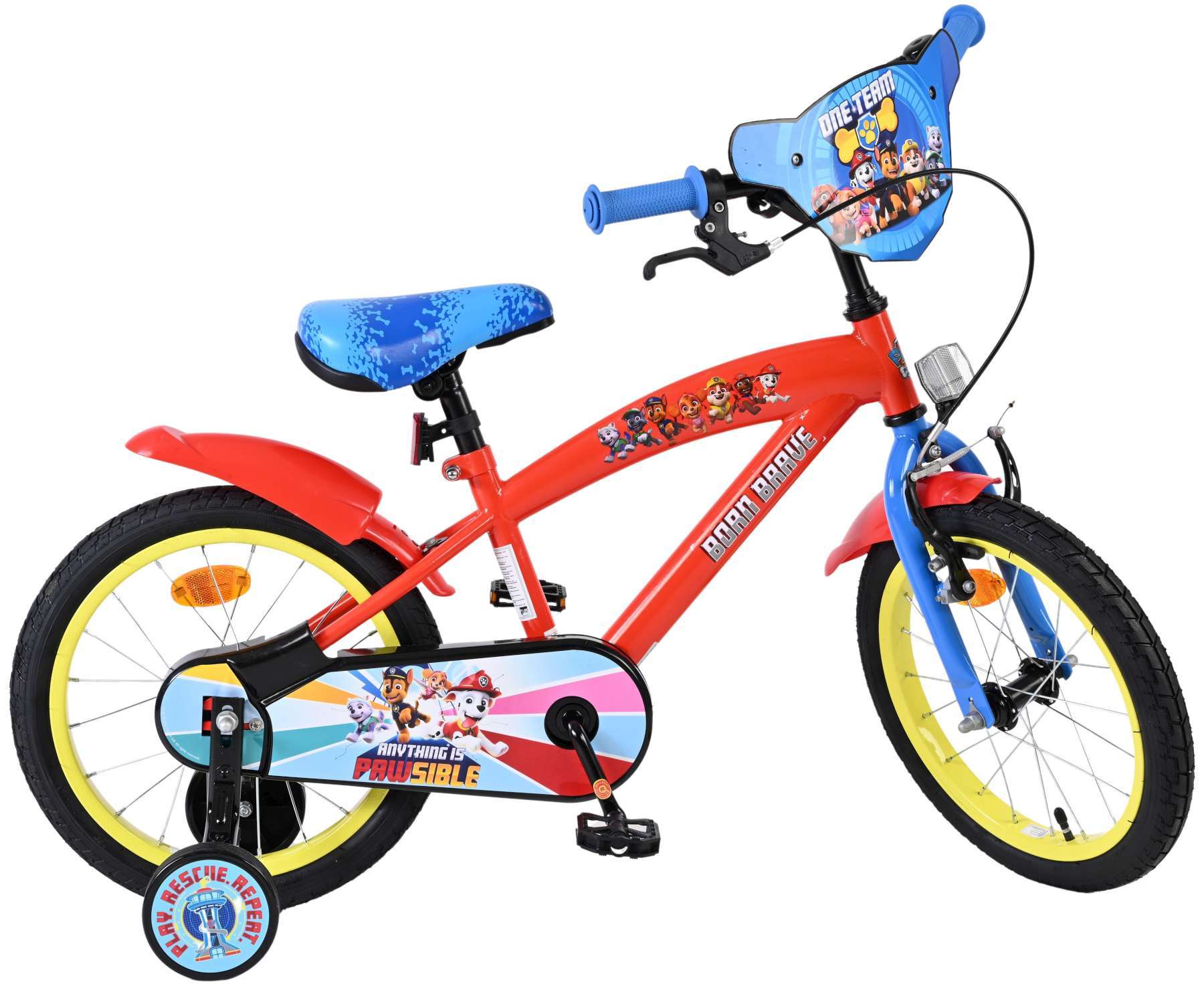 Nickelodeon | Jongens Kinderfiets Paw Patrol, 16 inch, Rood Blauw - Afbeelding 9