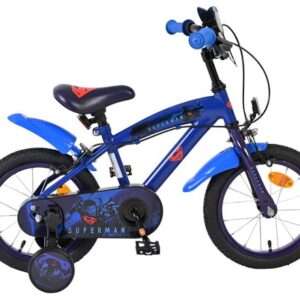 Warner Bros | Jongens Kinderfiets Superman, 14 inch, Blauw, Twee handremmen