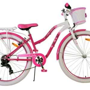 Volare | Meisjes Kinderfiets Lovely, 26 inch, Roze, 7 versnellingen