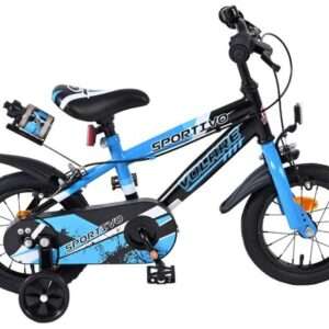 Volare | Jongens Kinderfiets Sportivo, 12 inch, Blauw, Twee Handremmen