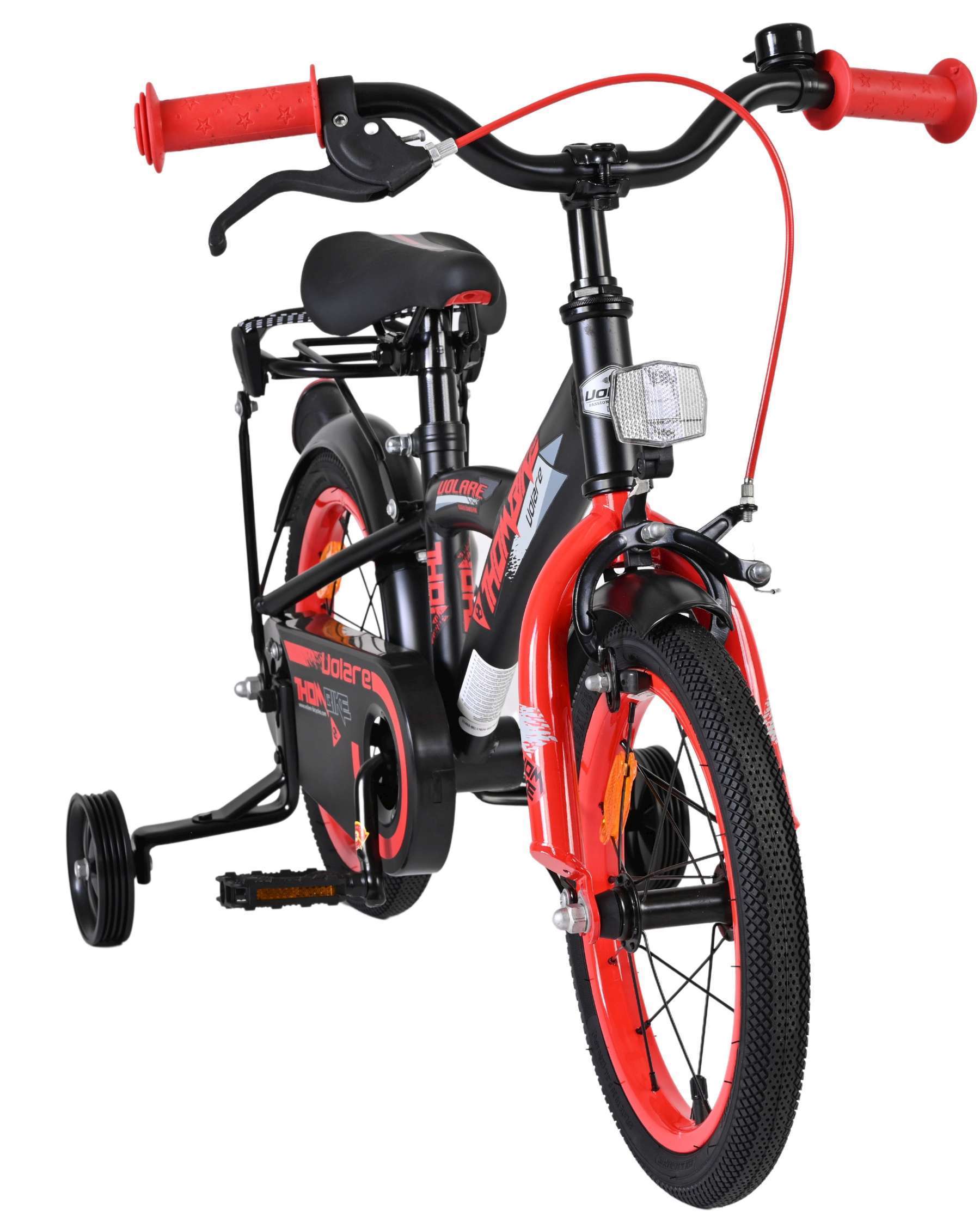 Volare | Jongens Kinderfiets Thombike, 14 inch, Zwart Rood - Afbeelding 4